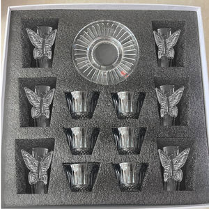 Juego de taza y platillo de <span class=keywords><strong>cristal</strong></span> Espresso árabe-turco bohemio de diseño ecológico de 18 piezas con estampado personalizado para café <span class=keywords><strong>Cava</strong></span> té - Product Image 5