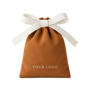 Pochette en velours avec cordon de serrage, pochette cadeau pour emballage de bijoux, cadeaux de mariage - Product Image 1