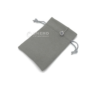 Pochette en microfibre douce pour la peau avec cordon de serrage, sacs de rangement pour bijoux, OEM ODM, logo personnalisé acceptable, bijoux haut de gamme - Product Image 6