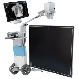 Máquina de raio x portátil 50kw, sistema médico digital com display lcd rayos x portátil