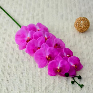 Handicraft Products Wholesale High Quality 3D 9 Head Silk Phalaenopsis <b>Artificial</b> <b>Flowers</b> For Home Wedding Floral Arrangement - Product Image 2