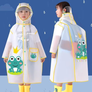Vente en gros Imperméable pour enfants avec grand chapeau à bord Garçons Filles Sac d'école pour enfants Imperméable Randonnée en plein air Étudiant École <span class=keywords><strong>Cape</strong></span> <span class=keywords><strong>de</strong></span> <span class=keywords><strong>pluie</strong></span> - Product Image 1