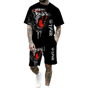 Set T-shirt <span class=keywords><strong>e</strong></span> <span class=keywords><strong>Pantaloncini</strong></span> da <span class=keywords><strong>Uomo</strong></span>, <span class=keywords><strong>Completo</strong></span> Due Pezzi Casual con Maniche Corte <span class=keywords><strong>e</strong></span> <span class=keywords><strong>Pantaloncini</strong></span> Larghi - Product Image 1