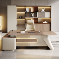 Meubles de bureau modernes de luxe, table modulaire en forme de L, bureau en bois pour directeur général, bureau triangulaire