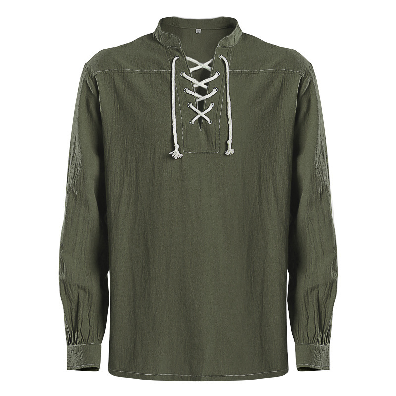 Vintage shirt with long sleeves green
