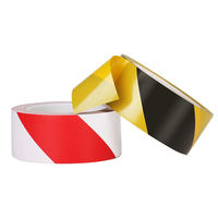 Elecpopular 2024 Ruban adhésif d'avertissement de sol en PVC haute performance blanc-rouge avec adhésif en caoutchouc durable