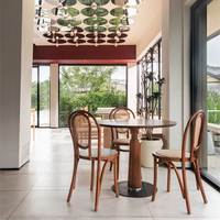 Meubles de restaurant modernes sur mesure Songdesign, ensemble de tables et de chaises, matériau en bois, motif carré, taille et couleur personnalisées, garantie 5 ans