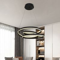 Meilleur vendeur, lustre au design artistique moderne, salon intérieur, télécommande, variateur d'intensité, lampe suspendue LED pour la protection des yeux