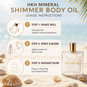 HKH OEM/ODM Private Label Vegan Organic Glow Long Lasting Waterproof Mineral Liquid Glitter <b>Spray</b> Body Shimmer Oil Eco-Friendly - Product Image 3