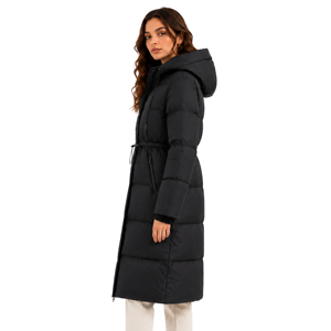 Abrigo largo de plumón de <span class=keywords><strong>ganso</strong></span> 700FP para <span class=keywords><strong>mujer</strong></span>, con capucha, hasta la rodilla, cálido, para invierno, parka, chaqueta, ropa exterior personalizada - Product Image 2