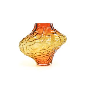 <span class=keywords><strong>Vase</strong></span> en verre irrégulier à motif de canyon simple arrangement de fleurs hydroponiques de salle à manger de salon de maison moderne - Product Image 4