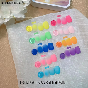 Rainbow Sweetheart 9 Grille Patting UV Gel Vernis À Ongles pour Gradient Summer Designs Professional Nail Painting Gel - Product Image 4
