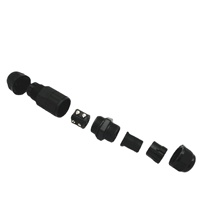 Herstellerverkauf Hochwertiger M20 4P Nylon-Kabelverschraubungen IP68 Beidseitige Verbindung Nylon-Kabelverbinder