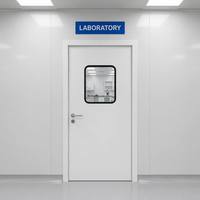 Porte de sécurité antibactérienne en acier pour salle blanche d'hôpital |   Bande anti-collision hermétique certifiée CE