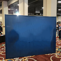 Support de bannière pop-up portable et réutilisable avec cadre en aluminium et tissu en polyester pour la publicité en intérieur, les salons professionnels et les expositions