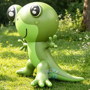 Ballons géants gonflables étanches en forme de gecko de 2 m de haut, modèles d'animaux gonflables personnalisés pour la publicité extérieure et les événements. - Product Image 2