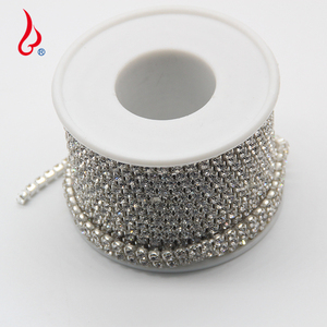 Applique Strass Banding Sewing Trim Rhinestones Chain Customized <strong>Roll</strong> up Shoes Sew-on for Crafts Lan Guang Copper Base Crystal - Product Image 5