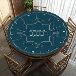 Tapis de table de jeu personnalisé en caoutchouc bleu <span class=keywords><strong>casino</strong></span> de 120 cm, épaisseur 2 mm, 6 positions, pour <span class=keywords><strong>Blackjack</strong></span> et Texas Hold'em - Product Image 6