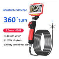 Écran IPS de 5,0 pouces 3,9 mm/6,4 mm 1080P Articulation bidirectionnelle Rotation à 360° Étanche IP67 Certifié CE Endoscope industriel à LED