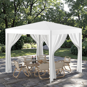 10x10FT Outdoor <b>Party</b> Tent Stainless Steel Heavy-Duty Wedding Canopy <b>Gazebo</b> 4 Removable Sidewalls Waterproof Eco-Friendly - Product Image 1