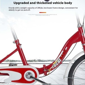 <span class=keywords><strong>Bicicleta</strong></span> <span class=keywords><strong>de</strong></span> carga <span class=keywords><strong>de</strong></span> pedal <span class=keywords><strong>de</strong></span> <span class=keywords><strong>tres</strong></span> <span class=keywords><strong>ruedas</strong></span> con horquilla <span class=keywords><strong>de</strong></span> aluminio, <span class=keywords><strong>bicicleta</strong></span> para ancianos para ocio y compras <span class=keywords><strong>de</strong></span> verduras, estilo <span class=keywords><strong>de</strong></span> camión tripulado - Product Image 2