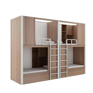 <span class=keywords><strong>Lit</strong></span> d'appartement moderne à panneaux en métal MDF Cadre de <span class=keywords><strong>lit</strong></span> superposé entièrement fermé pour adultes Mobilier de maison et salle à manger Utilisation de chaises - Product Image 5