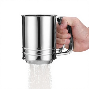 Tamizador de Harina de Acero Inoxidable Reutilizable, Ecológico y de Alta Calidad, Herramienta para Hornear, Tamiz para Polvo, Apto para Lavavajillas, Duradero - Product Image 2