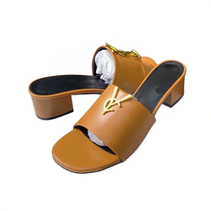 Sandalias Planas con Logo y Punta Abierta, Estilo 2026, de PU Repujado, Transpirables, de Alta Calidad, para Mujer, para Todas las Temporadas - Product Image 6