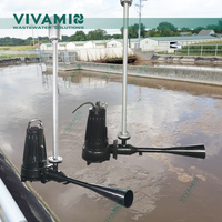 Pompe submersible avec aérateur pour le traitement des eaux usées et l'aération par tube Venturi