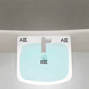 New big belly basin smart bathroom cabinet ceramic integrated basin wash basin cabinet balcony cabinet - Product Image 3