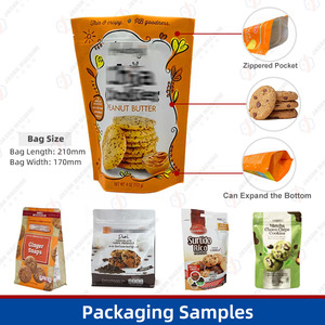 Sac à fond plat à fermeture éclair automatique Petit Biscuit Chocolat Gaufrette Beurre Biscuits Boîte en carton ondulé Ligne de machine à emballer - Product Image 3