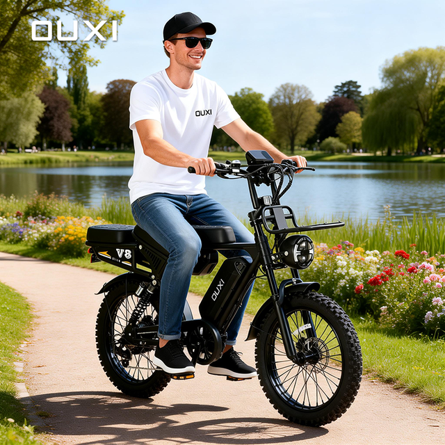 OUXI V8 Ultra MAX 250W 750W Long Range Electric Fatbike 6.9cm Tire Electric Bike Skinny Tire Electric Bike Fatbike Electric Bike