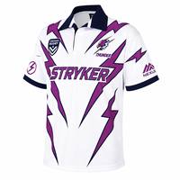 Maillot de football personnalisé avec sublimation du nom du sponsor, extensible dans les 4 sens, style polo, maillot de rugby original
