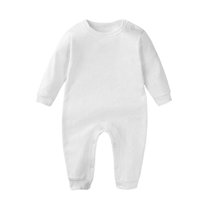 Tinta unita bianco pagliaccetto ricamato nome abbigliamento <span class=keywords><strong>per</strong></span> bambini monogramma vestiti <span class=keywords><strong>per</strong></span> neonati manica lunga in cotone - Product Image 1
