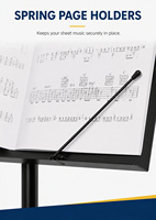 Support universel portable en métal pour partitions musicales avec hauteur et angle réglables, conception trépied pliable pour violon, guitare, orchestre