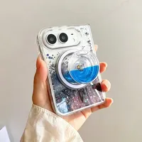 Casing Ponsel Magnetik Berkilau untuk DUO Fold 18, Penutup Pelindung Lipat Plastik Transparan