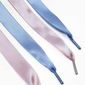 Lacets en ruban satiné multicolores pour chaussures décontractées, lacets plats en polyester de 2 cm de large pour baskets et chaussures de sport - Product Image 3