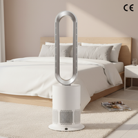 Ventilateur tour électrique portable sans pales, refroidissement et chauffage, efficacité énergétique A++, filtre HEPA, 11 réglages de vitesse, télécommande