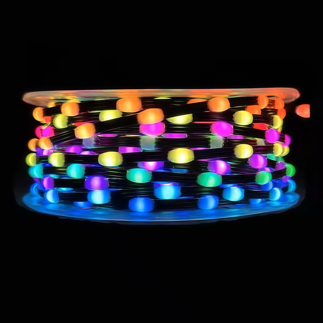 KCX 1.5cm Spacing Christmas Outdoor LED Pebble String Light Seed Pixel Roll Smart Fairy Lights Copper Wire Fairy String Lights