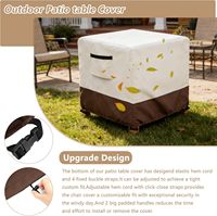 Housse de protection robuste en tissu Oxford résistant à l'eau pour mobilier de jardin, anti-UV, anti-poussière, durable et coupe-vent pour tables et chaises d'extérieur