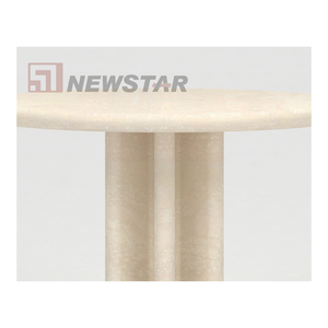 Natural Oval <strong>Round</strong> Stone Coffee <strong>Tables</strong> Custom Hotel Simple Reception Desk Luxury Home Travertine Marble <strong>Dining</strong> <strong>Table</strong> - Product Image 3