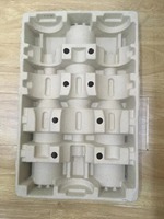 Plateau de séparation pour bouteilles de vin en pulpe moulée, insert d'expédition en pulpe de papier écologique et recyclable, avec UV sélectif pour la protection des bouteilles