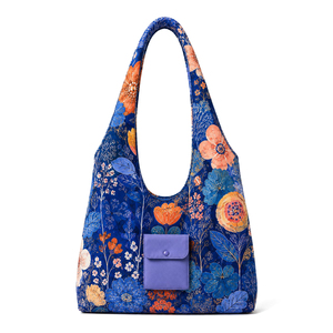 Bolsa de Lona con Estampado Floral Vibrante 2026, Ecológica, Ligera, de un Solo Hombro, MOQ Bajo, Personalización de Marca - Product Image 4