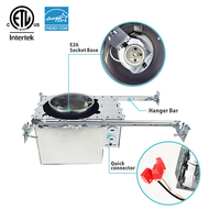 Nouvelle plaque de montage de construction pour kits d'éclairage de panneau encastrés à LED de 4 "barres de suspension extensibles