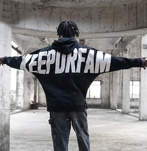 Yingling เสื้อสเวตเตอร์สวมหัวมีฮู้ดสำหรับผู้ชาย, เสื้อมีฮู้ดผ้าคอตตอนพิมพ์ลายไหล่โอเวอร์ไซส์ - Product Image 2