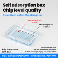 Boîte industrielle auto-adhésive 75x55x15mm pour pièces optiques, grille carrée, fixation robuste, design pliable, plastique efficace ETERNAL BLOOM