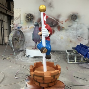 Gran oferta, escultura <span class=keywords><strong>de</strong></span> <span class=keywords><strong>Mario</strong></span> <span class=keywords><strong>de</strong></span> fibra <span class=keywords><strong>de</strong></span> vidrio personalizada <span class=keywords><strong>de</strong></span> alta calidad para centro comercial al aire libre, decoración <span class=keywords><strong>de</strong></span> calle comercial - Product Image 6