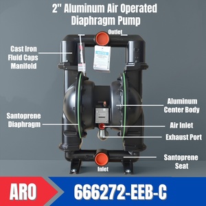 Bomba Neumática de Baja Presión de Aluminio ARO 666272-EEB-C con Diafragma de Santoprene, Alto Flujo (172 GPM), 2 Pulgadas, Acoplamiento Rápido, <span class=keywords><strong>1</strong></span> Año de Garantía - Product Image 4