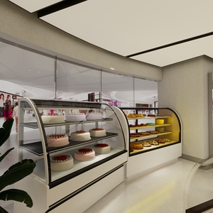 Decoración Interior de panadería moderna, vitrina de cristal para alimentos, vitrina de visión completa, estantes para pastelería, pan, tienda minorista - Product Image 5