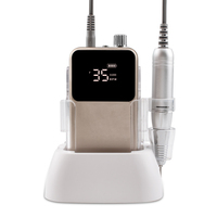 Nouvelle perceuse à ongles portable sans fil rechargeable 2027 Crazy avec moteur sans balais, 35 000 tr/min, faible bruit, prise US/UK